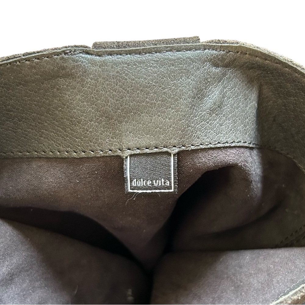 Dolce Vita Garnett Western Inspired Suede Tall Boots, Charcoal Gray, Siz… - Picture 8 of 14